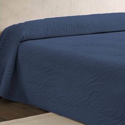 Kit Colcha Super King 3 Peças Cobreleito Bouti Habitat Relevo 280x300cm Azul Escuro - 4