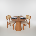 Ver imagem 6 de Mesa de Jantar Redonda Laminado em Madeira 90cm Cairo Marrom