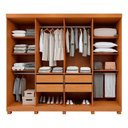 Ver imagem 3 de Guarda-roupa Lopas Andara Soft com Espelho 8 Portas 4 Gavetas