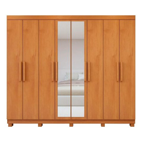 Guarda-roupa Lopas Andara Soft com Espelho 8 Portas 4 Gavetas