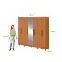 Ver mais imagens de Guarda-roupa Lopas Andara Soft com Espelho 8 Portas 4 Gavetas