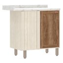 Ver imagem 1 de Balcão Canto Reto de Cozinha com Tampo 95 Cm 1 Porta de Abrir 1 Prateleira Sofia Luciane Móveis
