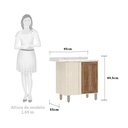 Ver imagem 3 de Balcão Canto Reto de Cozinha com Tampo 95 Cm 1 Porta de Abrir 1 Prateleira Sofia Luciane Móveis