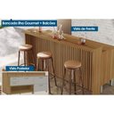 Ver imagem 4 de Balcão Ilha Cozinha Gourmet Princesa com 2 Portas e 3 Gavetas 200cm Freijó Off White