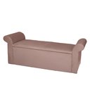 Ver imagem 2 de Recamier Baú Viena King 195 Cm Suede Rose - MV Estofados Shop