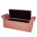 Ver imagem 3 de Recamier Baú Viena King 195 Cm Suede Rose - MV Estofados Shop
