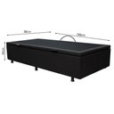 Ver imagem 2 de Base Box Baú para Cama Solteiro 88x188cm Liz S05 Sintético Preto - Mpozenato