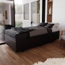 Ver imagem 5 de Base Box Baú para Cama Solteiro 88x188cm Liz S05 Sintético Preto - Mpozenato