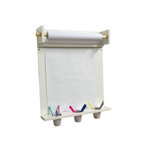 Painel Lousa Infantil Criativa Montessori Educativa Branca para Pintar e Colorir + Rolo de Papel Par