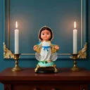 Ver imagem 2 de Imagem de Nossa Senhora Das Graças Infantil de Borracha Inquebrável - 15 cm