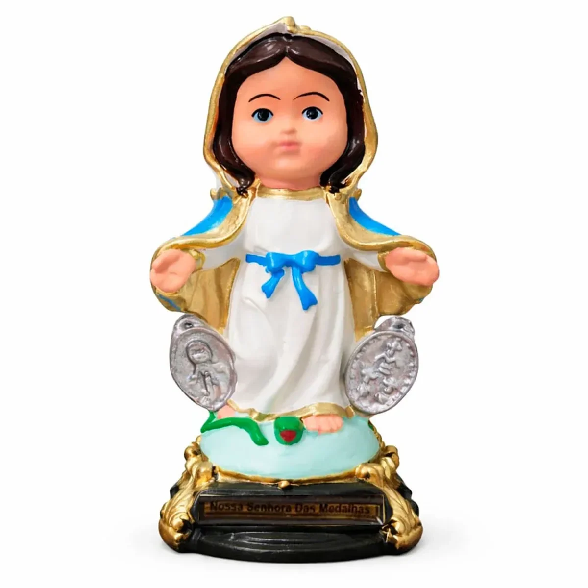 Imagem de Nossa Senhora Das Graças Infantil de Borracha Inquebrável - 15 cm