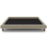 Cama Casal Queen Pés de Madeira 176cm Otto P05 Veludo Bege - Lyam Decor - 3