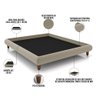Cama Casal Queen Pés de Madeira 176cm Otto P05 Veludo Bege - Lyam Decor - 4