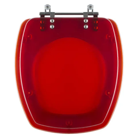 Assento Sanitário Poliester Thema Vermelho Translucido para vaso Incepa