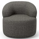 Ver imagem 5 de Kit 02 Poltronas Giratória Orgânica para Sala de Estar Living Helena L02 Linho Mescla Chumbo - Lyam