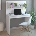 Ver imagem 5 de Escrivaninha Retangular First Moderno 1 Gaveta MDP 100cm Branco Artany