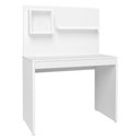 Ver imagem 1 de Escrivaninha Retangular First Moderno 1 Gaveta MDP 100cm Branco Artany