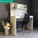 Ver imagem 3 de Escrivaninha Retangular First Moderno 1 Gaveta MDP 100cm Branco Artany