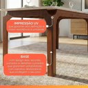 Ver imagem 6 de Mesa Sala de Jantar 1,60m Tampo em Vidro Madeirado-off White