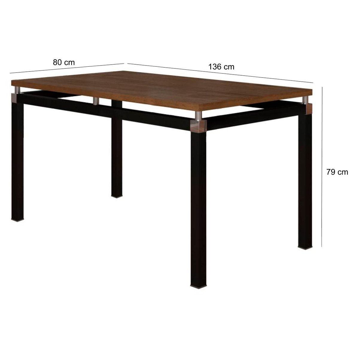 Conjunto de Mesa Malva Com 6 Cadeiras 151 Tampo BP 136cm Cor SF Preto Assento Cedro Artefamol 3025/1 - 5