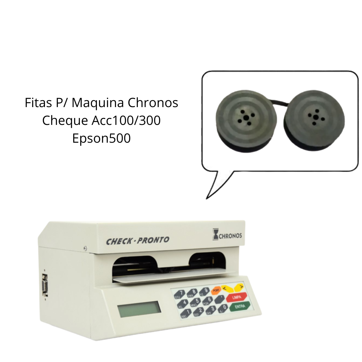 Fita Maquina Chronos Cheque Pronto Acc100/300 -03 Uni. - 3