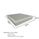 Ver imagem 3 de Cama King 2,01m Cabeceira 3,50m e 2 Mesas sob Medida em Mdf Cor:prata