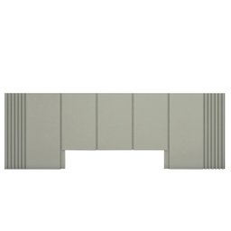 Cama King 2,01m Cabeceira 3,50m e 2 Mesas sob Medida em Mdf Cor:prata - 7