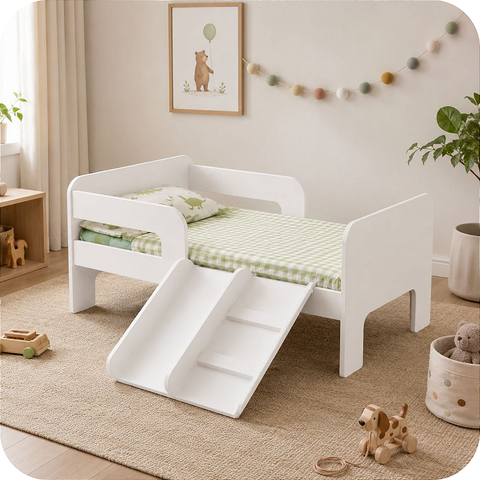Mini Cama Infantil Montessoriana Bella Branca