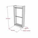 Ver imagem 3 de Estante 100% MDF modelo com 2 cabideiros 96x204x40cm Comac - Branco
