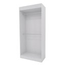 Ver imagem 1 de Estante 100% MDF modelo com 2 cabideiros 96x204x40cm Comac - Branco