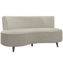 Ver imagem 1 de Sofá Chaise Living 2 Lugares 160cm para Sala Istambul K01 Bouclê Bege - Lyam Decor