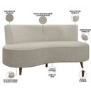Ver imagem 4 de Sofá Chaise Living 2 Lugares 160cm para Sala Istambul K01 Bouclê Bege - Lyam Decor
