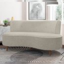Ver imagem 2 de Sofá Chaise Living 2 Lugares 160cm para Sala Istambul K01 Bouclê Bege - Lyam Decor
