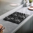 Ver imagem 5 de Cooktop 4 Bocas Dako Supreme a Gás Acendimento Automático e Tripla Chama Preto Bivolt 