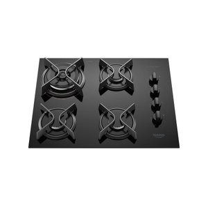 Cooktop 4 Bocas Dako Supreme a Gás Acendimento Automático e Tripla Chama Preto Bivolt 