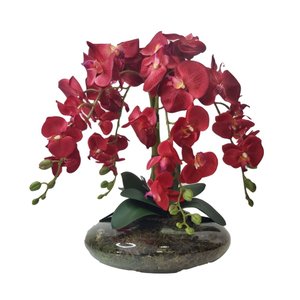Arranjo montado com 4 orquídeas flor artificial Liz