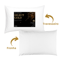 Travesseiro Select Gold Antialérgico com Fronha 100% Algodão Percal 150 Fios - 2