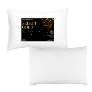 Travesseiro Select Gold Antialérgico com Fronha 100% Algodão Percal 150 Fios