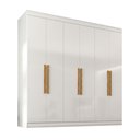 Ver imagem 2 de Guarda-Roupa Casal 6 Portas 2 Gavetas Paris Espresso Móveis Branco
