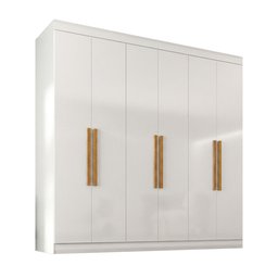 Guarda-Roupa Casal 6 Portas 2 Gavetas Paris Espresso Móveis - 2