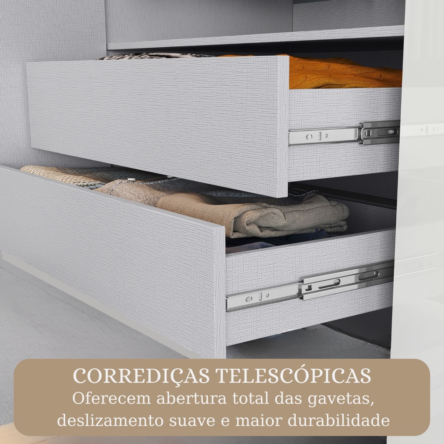 Guarda-Roupa Casal 6 Portas 2 Gavetas Paris Espresso Móveis - 7