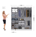 Ver imagem 3 de Guarda-Roupa Casal 6 Portas 2 Gavetas Paris Espresso Móveis Branco