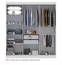Ver imagem 5 de Guarda-Roupa Casal 6 Portas 2 Gavetas Paris Espresso Móveis Branco