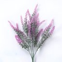 Ver imagem 4 de 10 Ramos Plantas Lavanda Artificiais Rosa com 35 Folhas 40cm