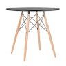 KIT - Mesa redonda Eames 80 cm preto + 3 cadeiras Eiffel DSW Cinza claro - 2