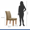 Ver imagem 4 de Conjunto Sala de Jantar Nápoles Tampo Vidro/MDF com 8 Cadeiras Genova Smart Plus Cel Móveis