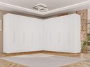 Ver imagem 1 de Guarda-Roupa Casal Modulado de Canto 15 Portas 6 Gavetas Multimóveis Branco