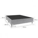 Ver imagem 2 de Base para Cama Box Casal 138x188x28 Sued Cinza Portobel