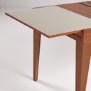 Ver imagem 7 de Conj. Compact Mesa Extensível Impressão Mel/Off 4 Banquetas Estofada em Madeira Maciça