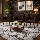 Ver imagem 2 de Design Exclusivo na Sala de Espera: Kit 3 Poltronas Capitonê Marrom